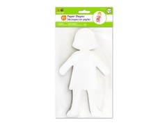 15 Count Paper People Girl Cutouts White Shapes For Crafts School Art Project
