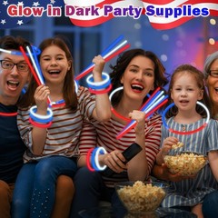 Patriotic 180 PC Light Up Accessories for Kids – Fourth of July Glow Party Pack