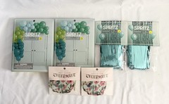 Party Decorations Bundle-2 Balloon Arches, 2 Backdrops, 2 Celebrate Banners-NEW