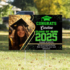Custom Graduation Yard Sign With Photo, Senior Yard Signs Class Of 2025