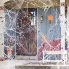 1400 Sqft Halloween Spider Webs Decorations with 150 Extra Fake Spiders, Supe…
