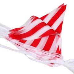 Pennant Banners, Reusable Polyester Cloth Flags for Red & White Striped