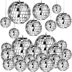 20 Pcs Disco Ball Ornaments – Assorted Sizes for Garden Party, Wedding, Festival