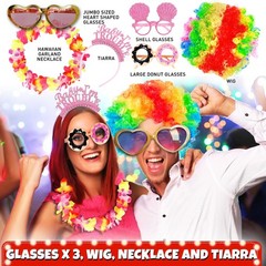 SOUL SHIFT 70 Pc Large Photo Booth Props Set for All Occasions – Wedding Props,