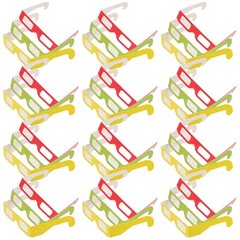 36Pcs Unique 3D Effect Paper Eyewear for Carnival and Holiday Party Decorations