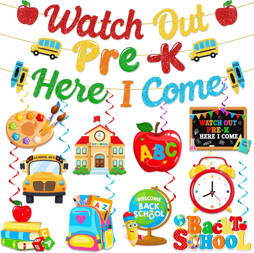 First Day of Shool Banner,Back to School Decorations Banner and First Day of Kin