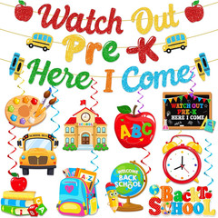 First Day of Shool Banner,Back to School Decorations Banner and First Day of Kin