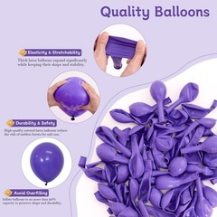 CVPARTYON Purple Balloons 60 PCS 12 Inch Dark Royal Purple Balloons for Birth…