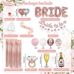 Rose Gold Bridal Shower Decorations, Pink Bachelorette Party Decorations NEW