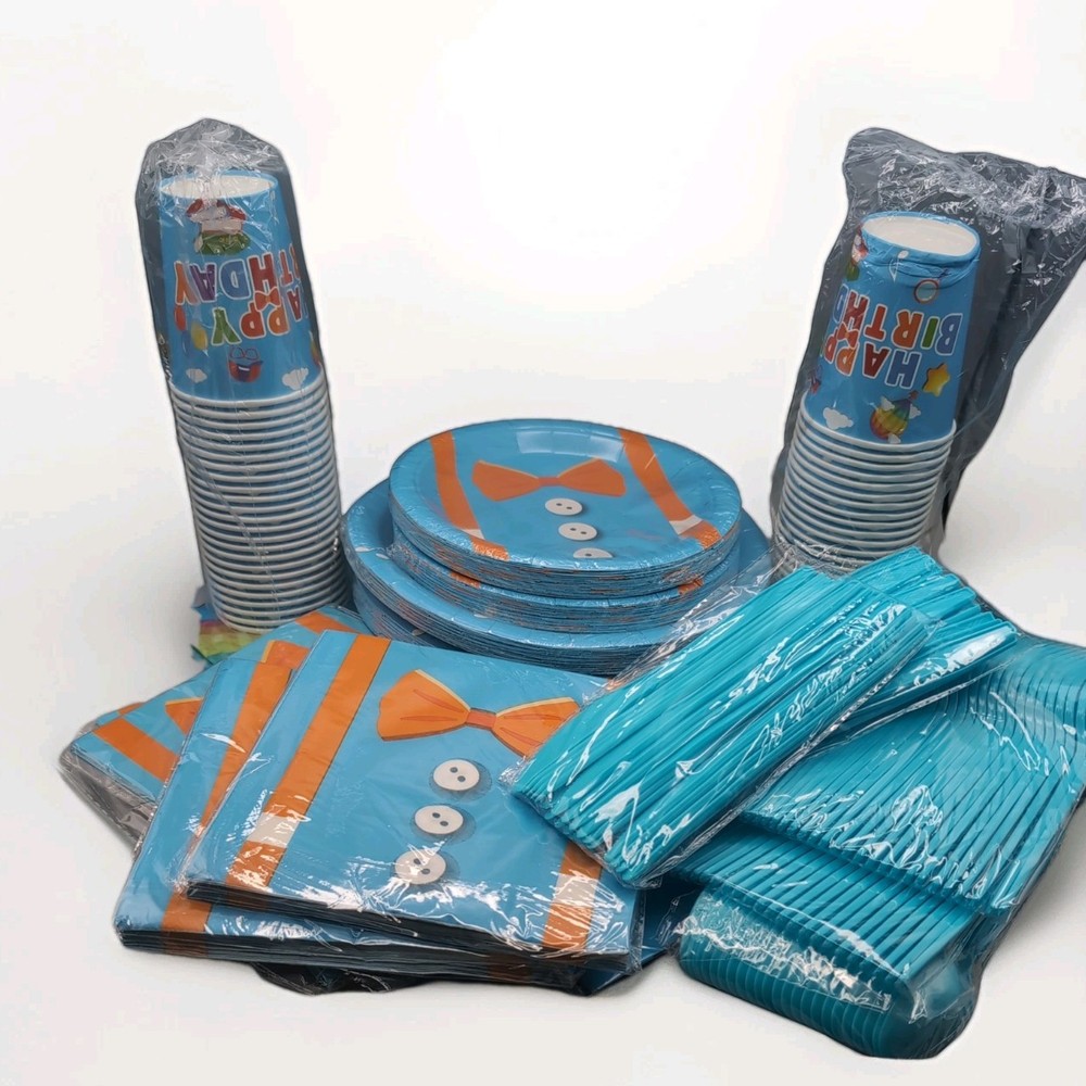 BLIPPI Kids Birthday Party Decoration Set For 48 Guests – New, sealed, free ship