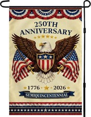 Celebratory 250th Anniversary Eagle Flag – Polyester Outdoor Decor