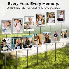 2026 Graduation Decorations– K–12 Photo Display Yard Signs with Stakes, Senior S