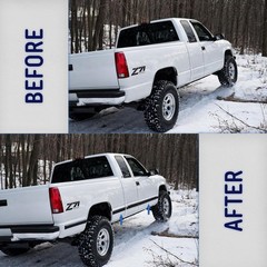 Black Side Body Trim Molding Compatible with 1988-1998 Chevy GMC Tahoe