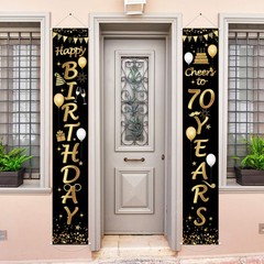 2 Pieces 70th Birthday Party Decorations Cheers 70 x 12 inches,