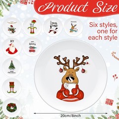 LOYIM 10 Pcs Christmas Reusable approx. 8 inches/ 20 cm in diameter, Stylish
