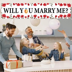 Will You Marry Me Flower Proposal Banner Marriage Decorations Engagement