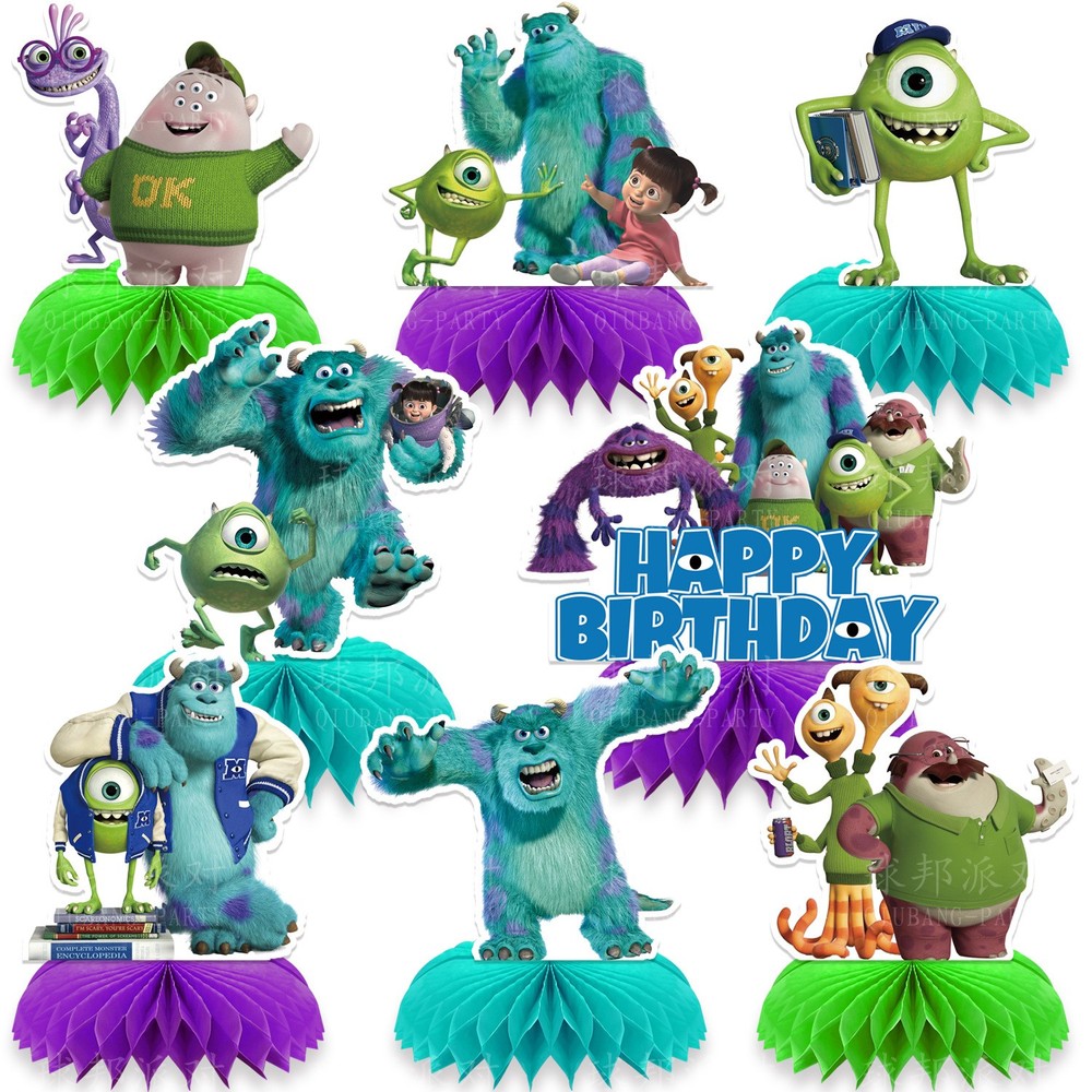 Monsters University Honeycomb Centerpieces Table Toppers Decore Birthday Party