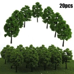 20pcs DIY Miniature Trees Model Train Railroad Wargame Scenery Landscape Scale