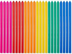 American Greetings Birthday Candles, Long 24 count, Thin Multicolored