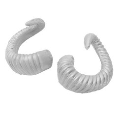 1Pair Reusable Silver Plastic Halloween Hairbands with Vivid Cosplay Design
