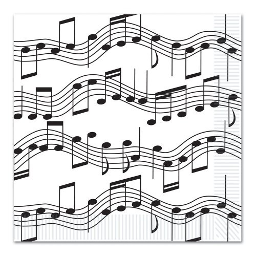 Beistle Music Notes Dinner Napkins 16 Pack