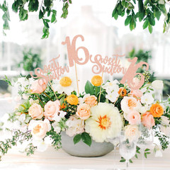 12 Pack Sweet 16 Party Centerpiece Gold Awesome since Pink Sweet 16 Tabletop Dec