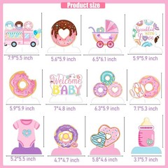 12 PCS Donut Sprinkle With Love Honeycomb Centerpieces Baby Shower Decor