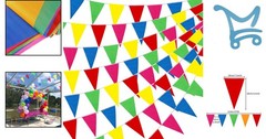 300pcs Colorful Nylon Pennant Banner Flags 375ft for Parties Weddings Events