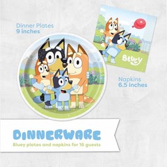 Bluey Disposable Birthday Tableware (Plates, Napkins, Tablecover, Balloons)