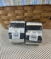 2 Rolls 120 Total Ft L x 1¾ in W Crepe Streamer Black and White Stripe by Spritz