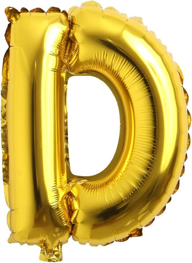 16″ Inch Single Gold Alphabet Letter Number Balloons Aluminum Hanging Foil Film