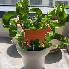 Rusty Cat Garden Stake Set Creative Idea for Nature Lovers (3 or 4 Cats)