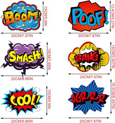 30 Pieces Hero Party Decorations Sign Cutouts Superhero Birthday Supplies Props!