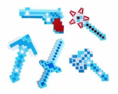 DIAMOND Pixel Weapons LED Light Up Pixel Battle Toy for Boys and Girls Set of 5