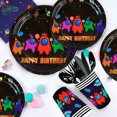 174 Pcs A-mong Us Birthday Decorations Banner Balloon Tablecloth Party Supplies