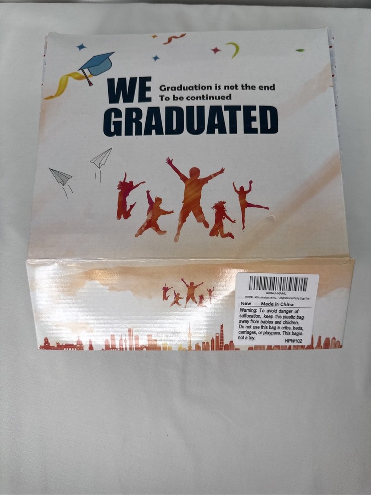 146 PC Black & White Grad Congrats! Graduation Party Supplies