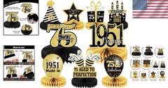 9PCS 75th Birthday decorations 75th birthday Cente