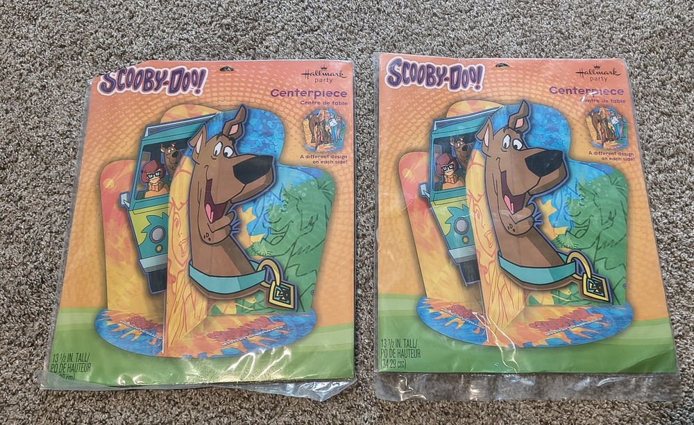 Two Scooby-Doo Table Centerpiece Party Decoration Hallmark 13 1/2 In Tall