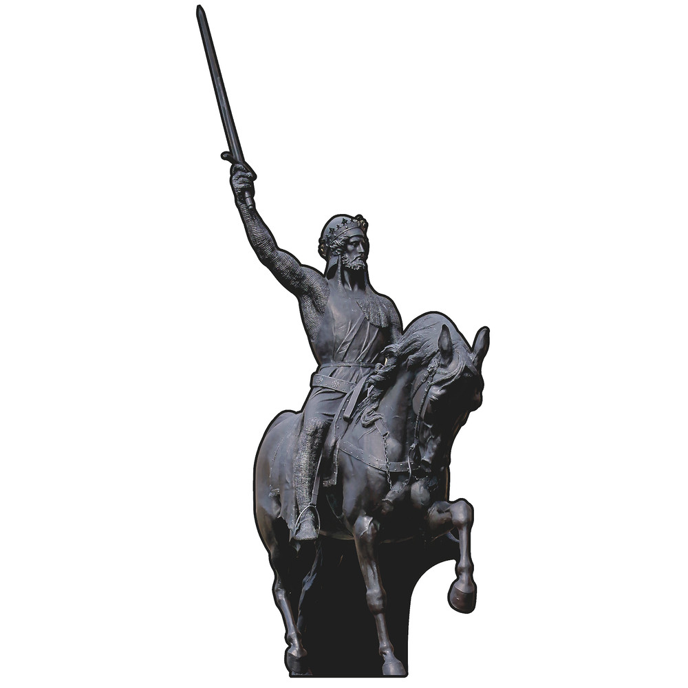 Richard I Lionheart King England Sword Horse Medieval Statue Cardboard Cutout