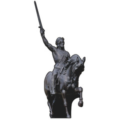 Richard I Lionheart King England Sword Horse Medieval Statue Cardboard Cutout