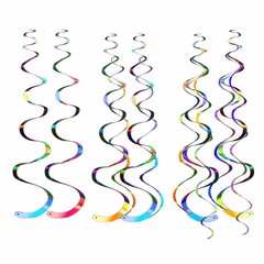 Iridescent Paper Leaf Snowflakes Garland Mermaid Birthday Tea Party Hanging