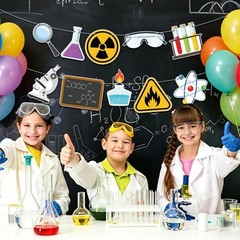 Science Party Decorations Banner – Perfect for Kids’ Birthday Celebrations!