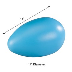 Giant Egg, Made of 100% Plastic, Easter Décor, 14” Diameter, Assorted Colors, Se
