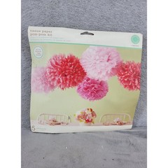 Martha Stewart Tissue Paper Pom Pom Kit Pink Red Party Decoration Craft