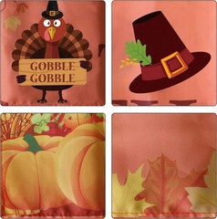 Large Happy Thanksgiving Banner, Decorations, Fall Multicolor