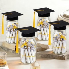 Mini Graduation Caps with Tassels 9 Pack Small Plush Toy Dog Decoration