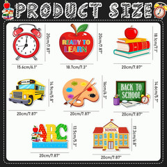 Back to School Decorations for Classroom 56PCS Welcome Back Banner and Hanging S