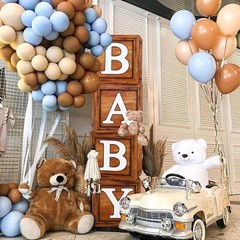 Adorable Teddy Bear Baby Shower Boxes – Easy Assembly Party Decorations, 4 Count