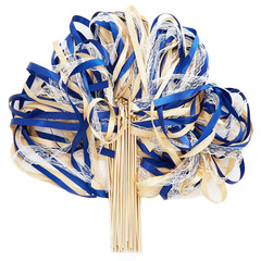 Wishprom 100 Pack Ribbon Wedding Wands Sticks Wedding Party Favors Streamers