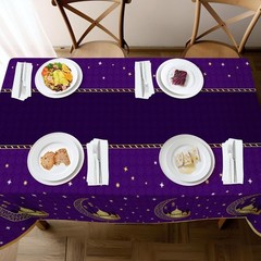 Childom Ramadan Tablecloth 3Pk 54×108 Purple Eid